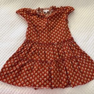 Hunter Bell Orange Floral Dress girls 8